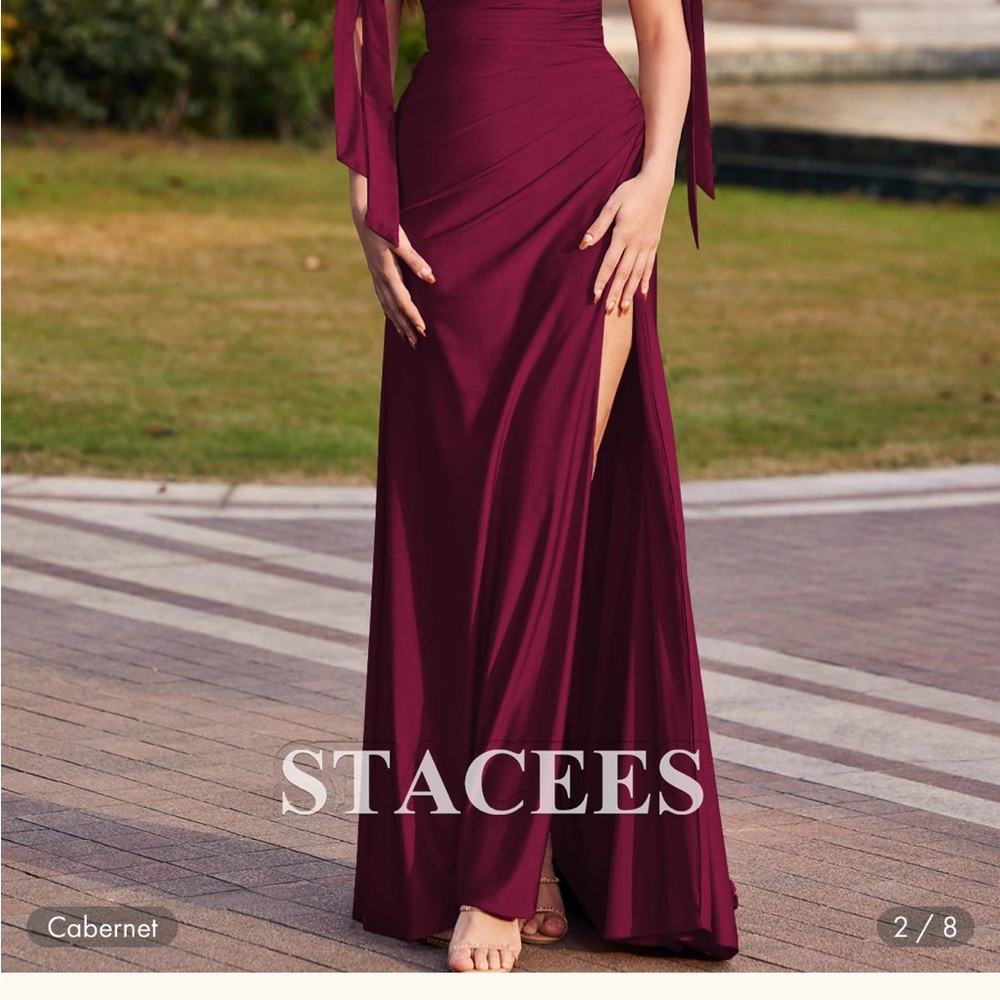 Women's Red Satin Prom/ formal dress